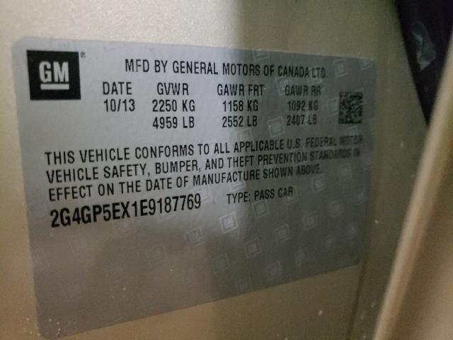 2014 BUICK REGAL PREM 2G4GP5EX1E9187769