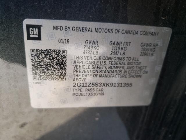 2019 CHEVROLET IMPALA 2G11Z5S3XK9131355
