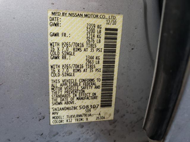 2011 NISSAN XTERRA OFF 5N1AN0NU2BC508307