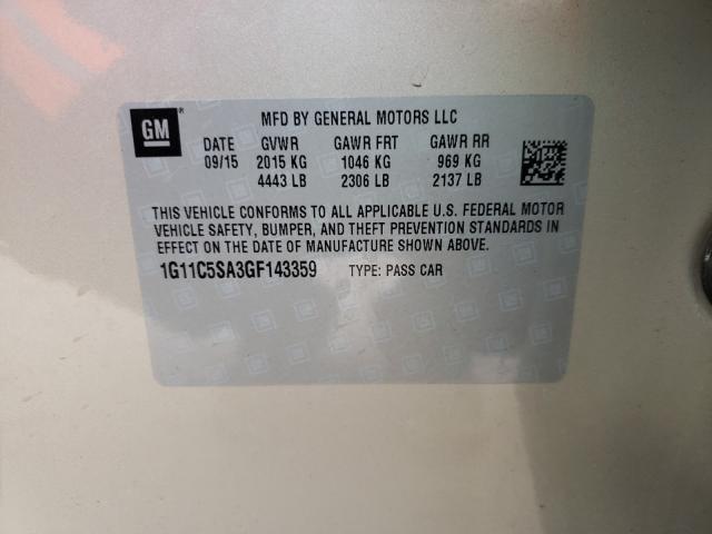 2016 CHEVROLET MALIBU LIM 1G11C5SA3GF143359