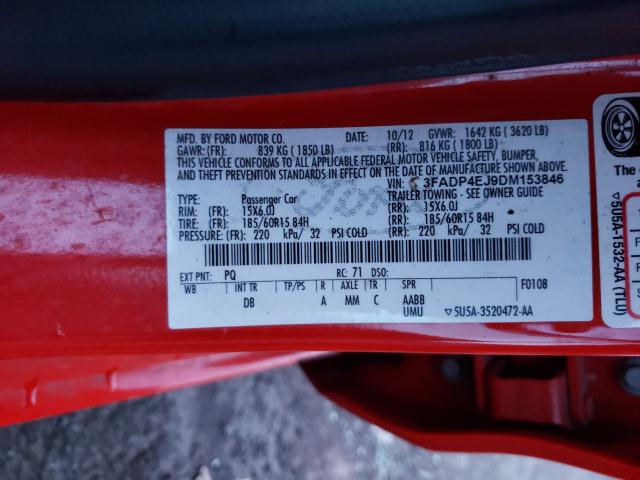 2013 FORD FIESTA SE - 3FADP4EJ9DM153846