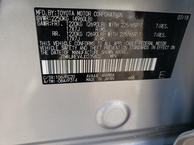 2018 TOYOTA RAV4 HV LE JTMRJREV4JD235802