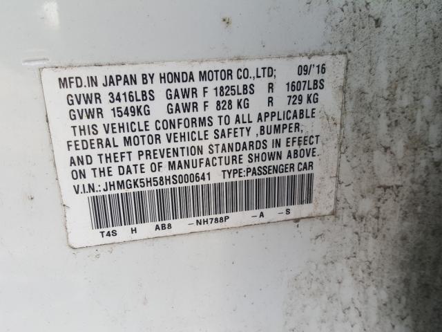 2017 HONDA FIT LX JHMGK5H58HS000641