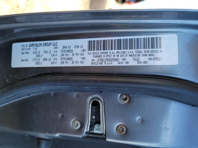 2010 DODGE RAM 1500 1D7RB1GP6AS250901