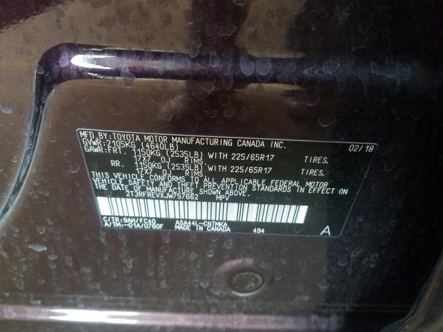 2018 TOYOTA RAV4 ADVEN 2T3RFREVXJW757662