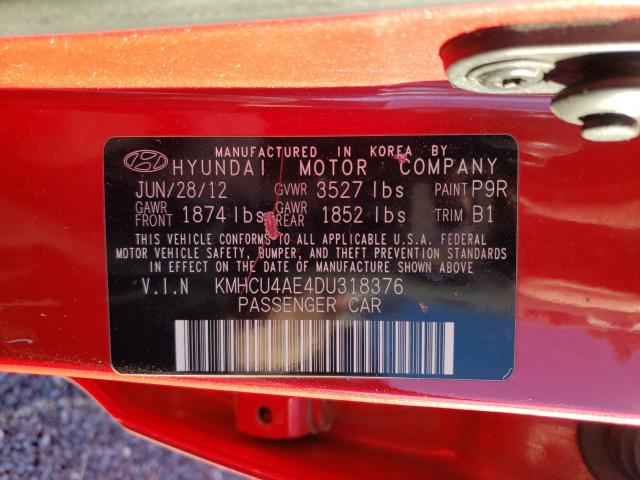 2013 HYUNDAI ACCENT GLS KMHCU4AE4DU318376