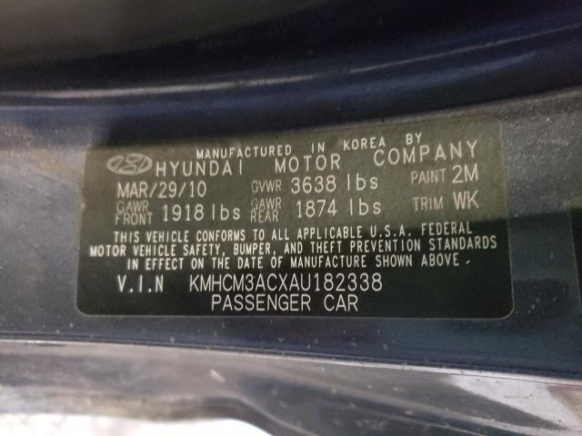 2010 HYUNDAI ACCENT BLU KMHCM3ACXAU182338