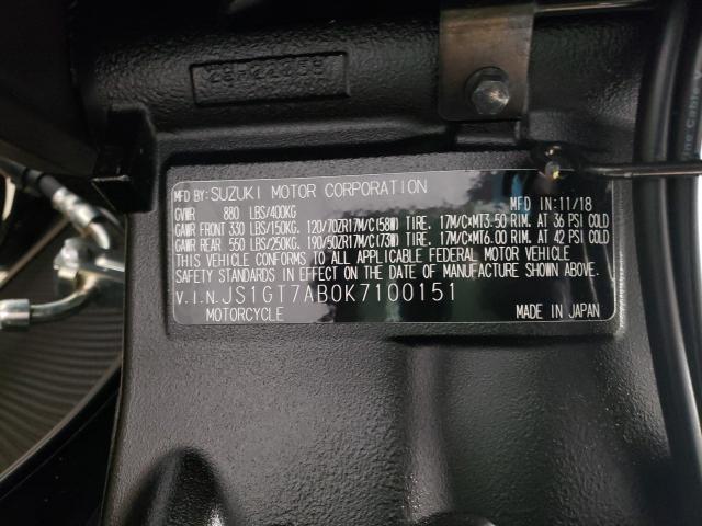2019 SUZUKI GSX-S1000 JS1GT7AB0K7100151