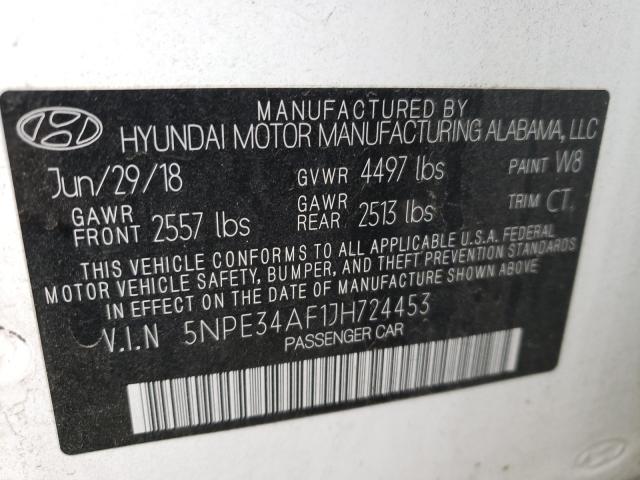 2018 HYUNDAI SONATA 5NPE34AF1JH724453