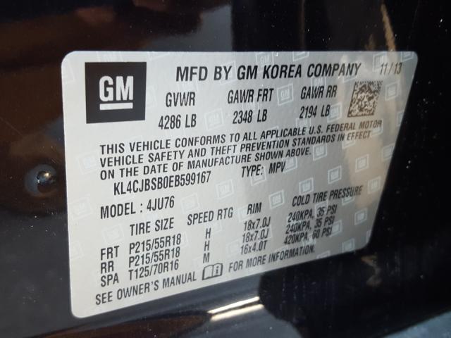 2014 BUICK ENCORE CON KL4CJBSB0EB599167