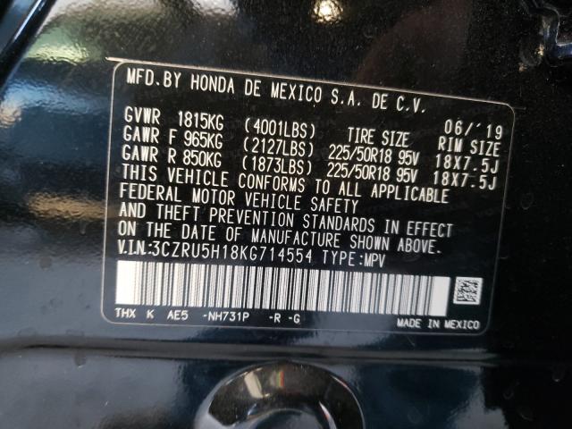 2019 HONDA HR-V SPORT 3CZRU5H18KG714554