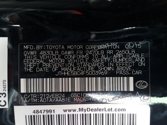 2015 LEXUS RC 350 JTHHE5BC4F5003969
