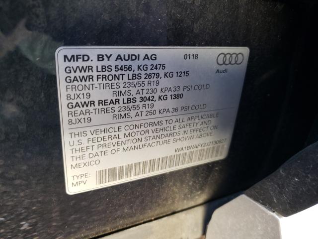 2018 AUDI Q5 PREMIUM WA1BNAFY2J2130827