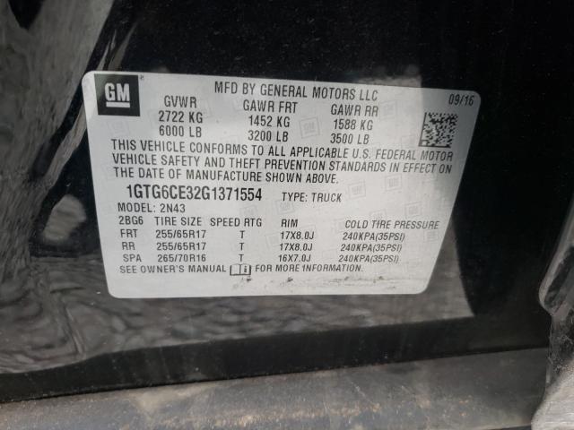 2016 GMC CANYON SLE 1GTG6CE32G1371554