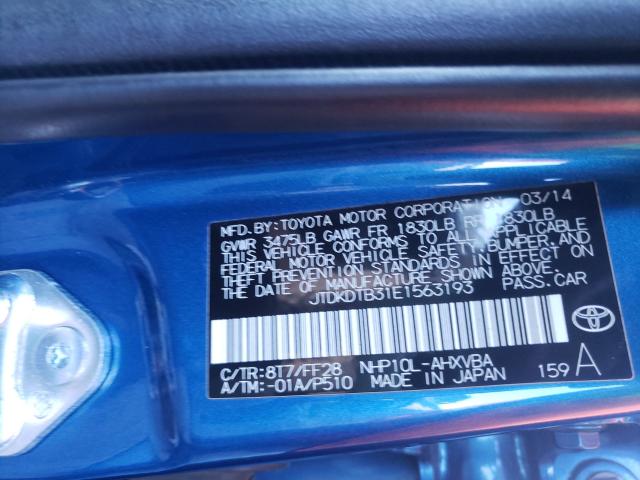 2014 TOYOTA PRIUS C JTDKDTB31E1563193