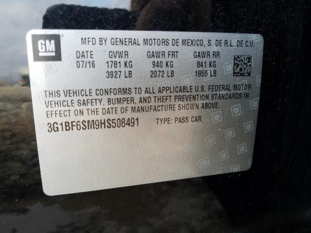2017 CHEVROLET CRUZE PREM 3G1BF6SM9HS508491