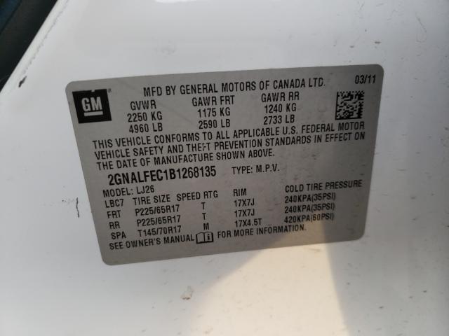 2011 CHEVROLET EQUINOX LT - 2GNALFEC1B1268135