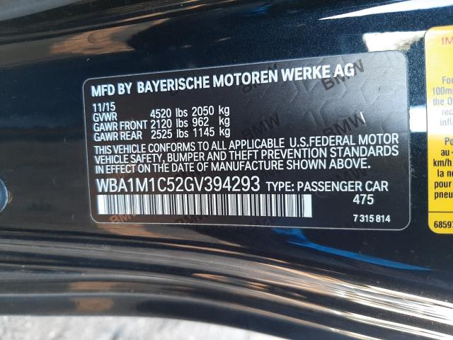 2016 BMW M235I WBA1M1C52GV394293