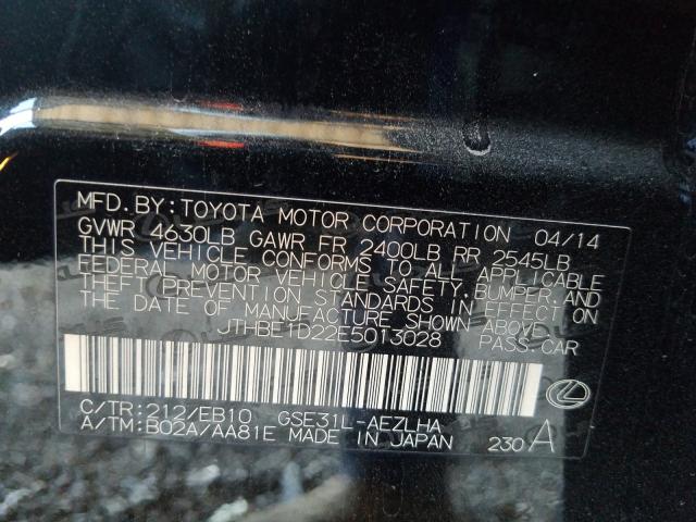 2014 LEXUS IS 350 JTHBE1D22E5013028