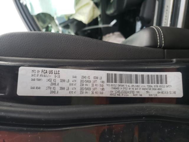 2016 DODGE DURANGO CI 1C4RDJEG3GC419783