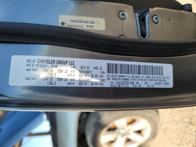 2012 JEEP COMPASS LA 1C4NJCEB7CD617200