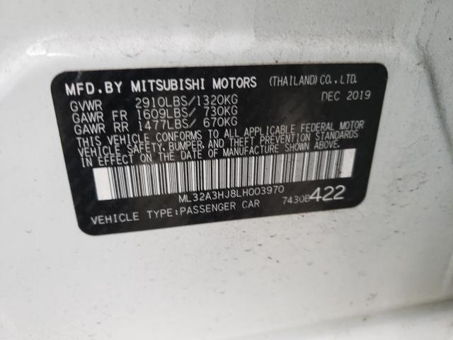 2020 MITSUBISHI MIRAGE ES ML32A3HJ8LH003970