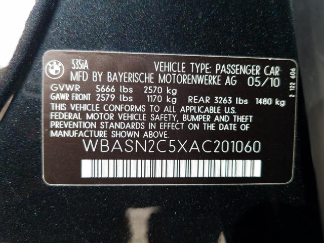 2010 BMW 535 GT WBASN2C5XAC201060
