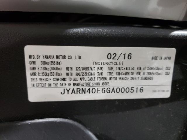 2016 YAMAHA YZFR1M JYARN40E6GA000516