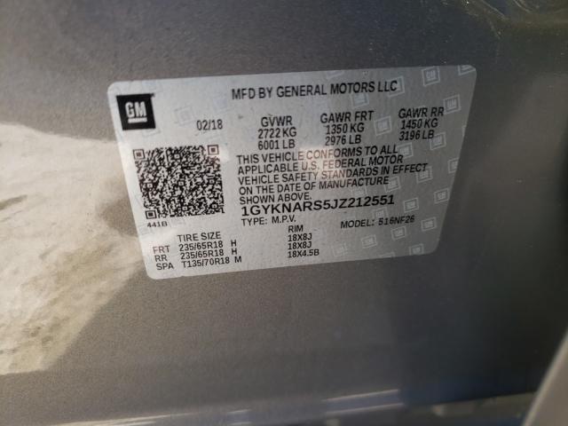 2018 CADILLAC XT5 1GYKNARS5JZ212551