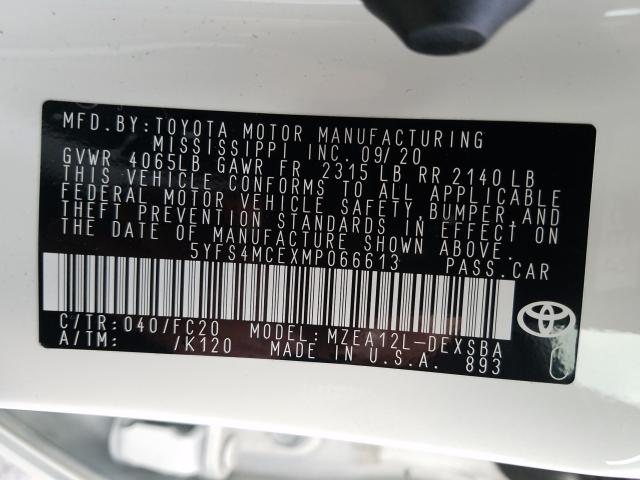 2021 TOYOTA COROLLA SE - 5YFS4MCEXMP066613