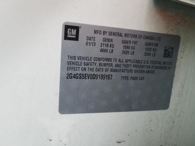2013 BUICK REGAL PREM 2G4GS5EV0D9189167