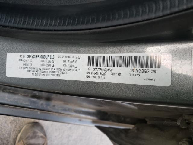 2013 DODGE AVENGER SX 1C3CDZCB8DN710778