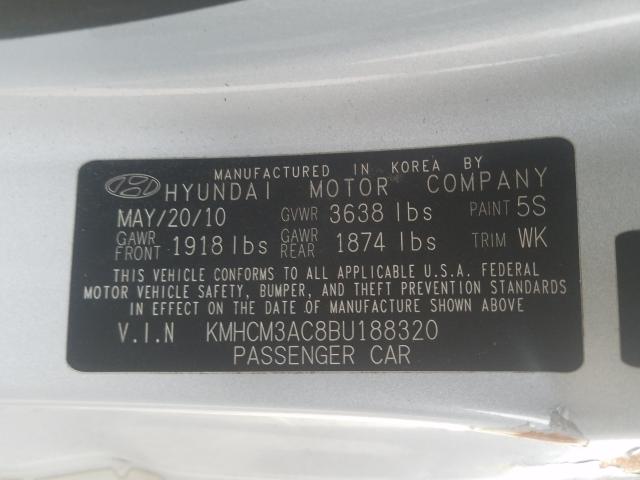 2011 HYUNDAI ACCENT GL KMHCM3AC8BU188320
