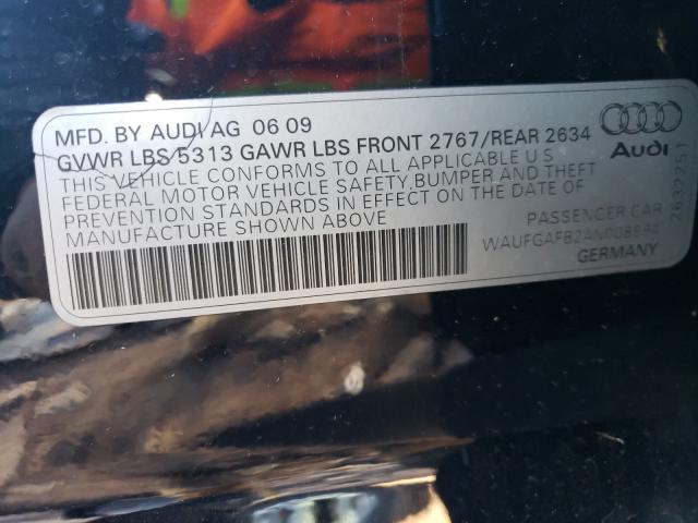 2010 AUDI A6 PREMIUM WAUFGAFB2AN008994
