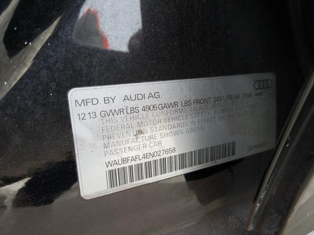 VIN WAUBFAFL4EN027658 2014 Audi A4, Premium no.10