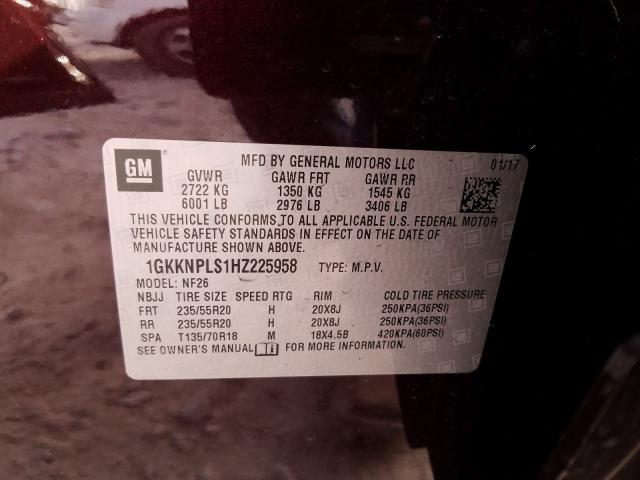 2017 GMC ACADIA DEN 1GKKNPLS1HZ225958