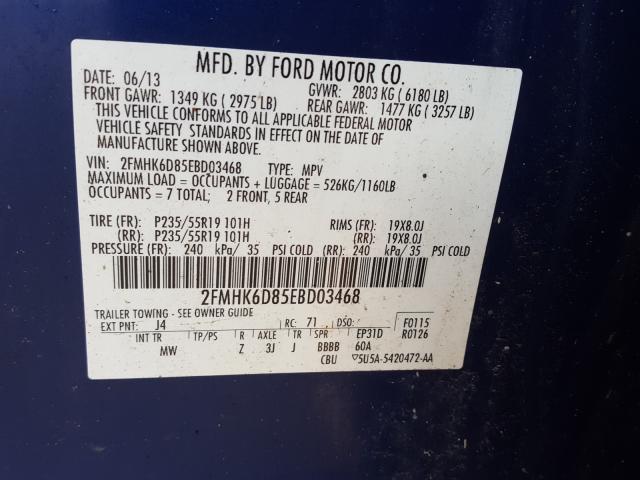 2014 FORD FLEX LIMIT 2FMHK6D85EBD03468