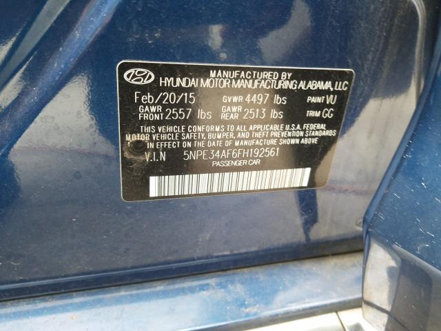 2015 HYUNDAI SONATA SPO 5NPE34AF6FH192561