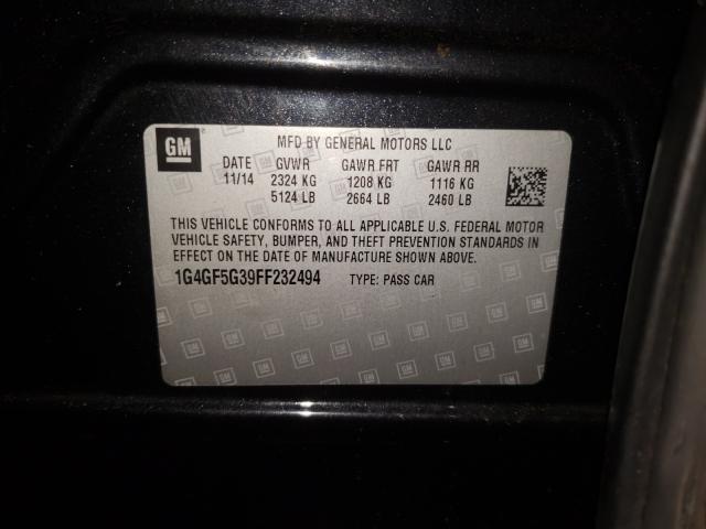 2015 BUICK LACROSSE P 1G4GF5G39FF232494