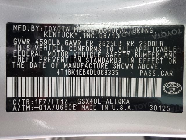 2013 TOYOTA AVALON BAS 4T1BK1EBXDU068335