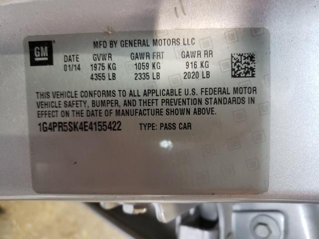 2014 BUICK VERANO CON 1G4PR5SK4E4155422