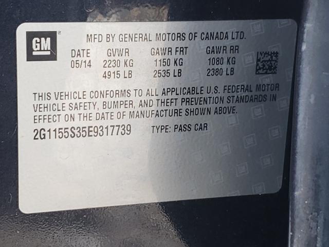 2014 CHEVROLET IMPALA LTZ 2G1155S35E9317739
