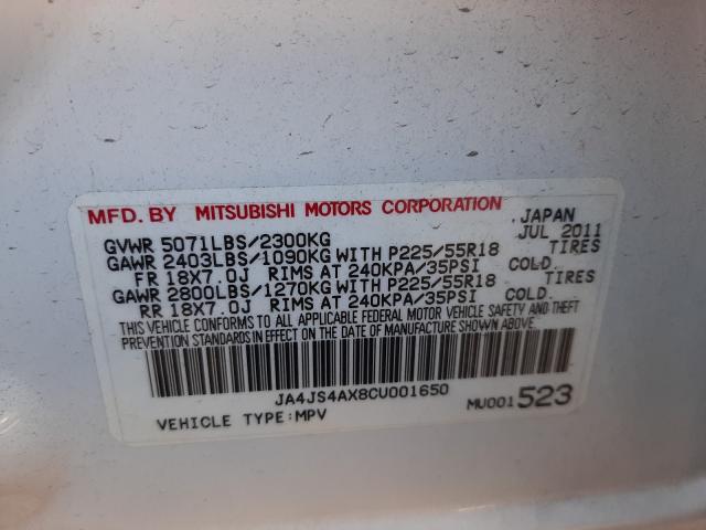 2012 MITSUBISHI OUTLANDER JA4JS4AX8CU001650