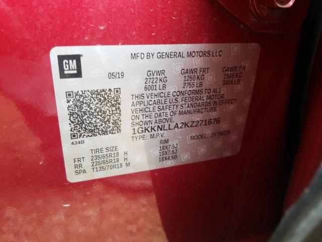 2019 GMC ACADIA SLE 1GKKNLLA2KZ271676