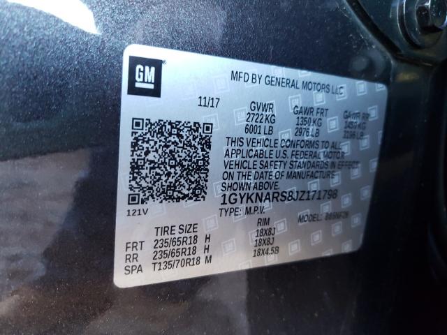 2018 CADILLAC XT5 1GYKNARS8JZ171798