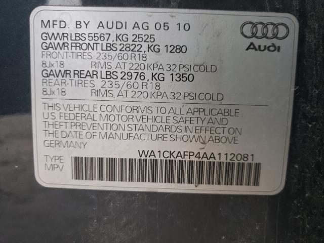 2010 AUDI Q5 PREMIUM WA1CKAFP4AA112081