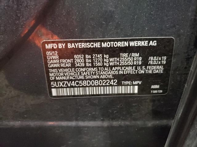 2013 BMW X5 5UXZV4C58D0B02242