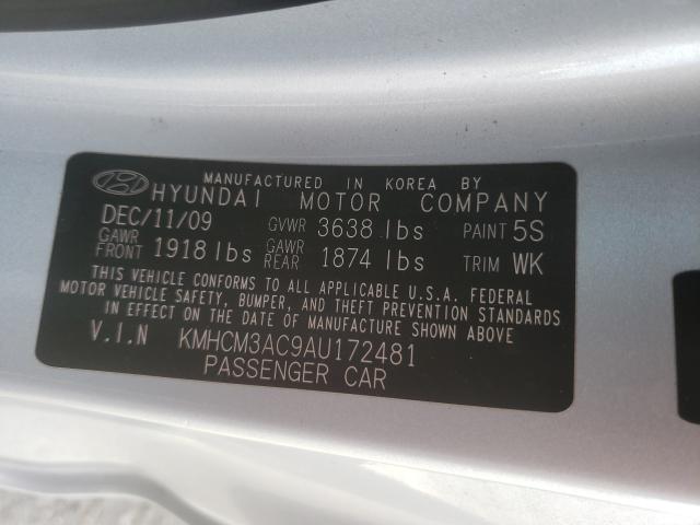 2010 HYUNDAI ACCENT BLU KMHCM3AC9AU172481