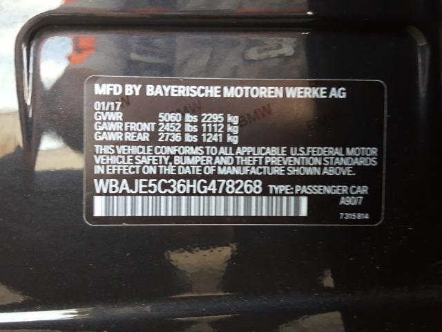 2017 BMW 540I WBAJE5C36HG478268