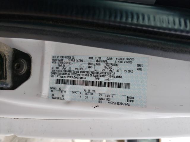 2010 FORD ECONOLINE 1FTNE1EWXADA16095